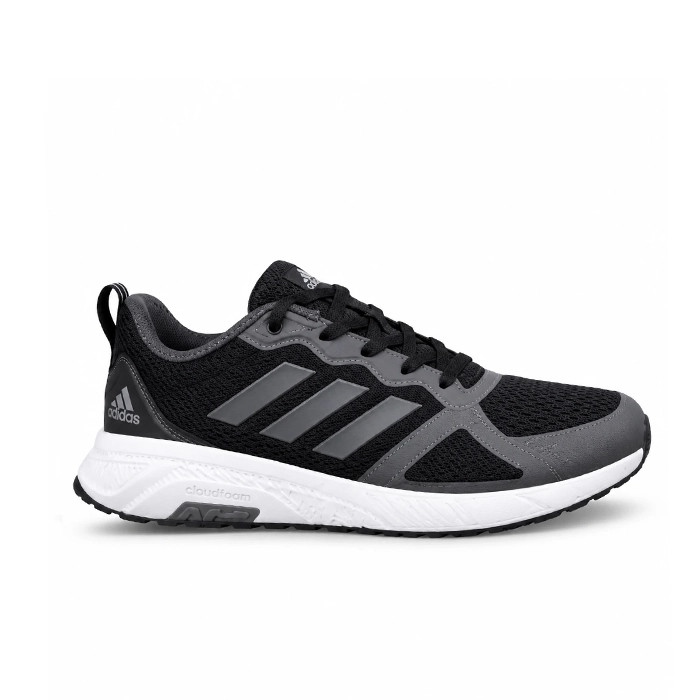 کفش کتانی وارداتی رانینگ و پیاده روی آدیداس مدل کلودفوم Adidas Cloudfoam سبک و تنفسپذیر (مشکی طوسی سفید)