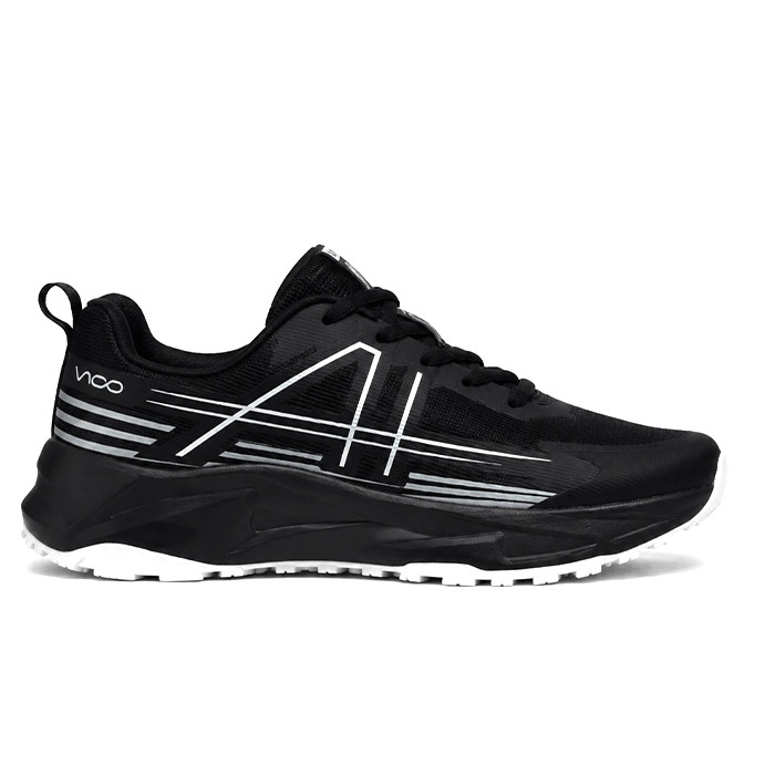 کفش کتانی وارداتی اسپرت مردانه و زنانه ویکو (VICO) مدل رانینگ سبک (مشکی سفید)