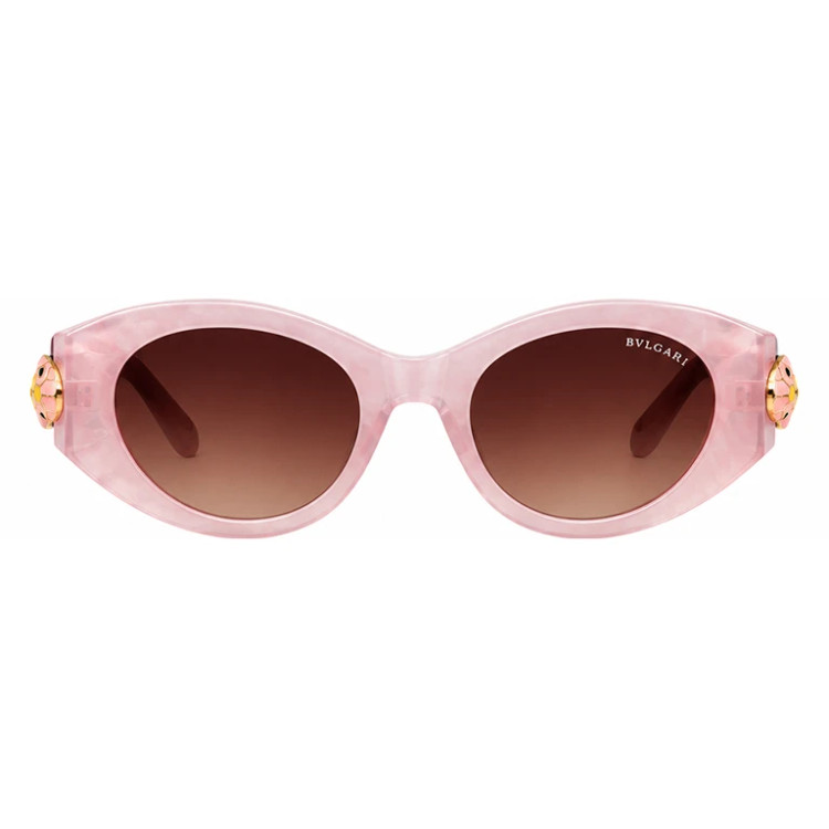 عینک وارداتی بولگاری سرپنتی BVLGARI Serpenti Oval Acetate فریم کائوچو (صورتی)