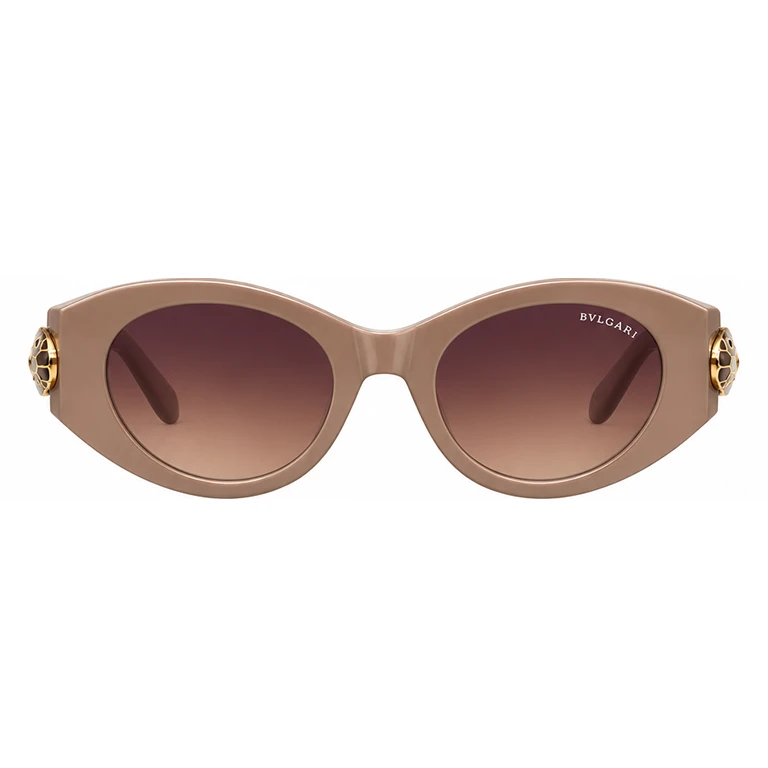 عینک وارداتی بولگاری سرپنتی BVLGARI Serpenti Oval Acetate فریم کائوچو (کرمی)