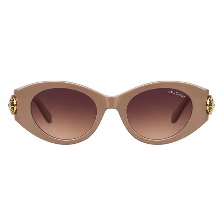 عینک وارداتی بولگاری سرپنتی BVLGARI Serpenti Oval Acetate فریم کائوچو (کرمی)