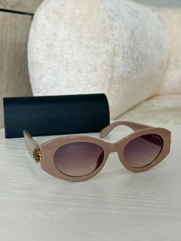 عینک وارداتی بولگاری سرپنتی BVLGARI Serpenti Oval Acetate فریم کائوچو (کرمی)