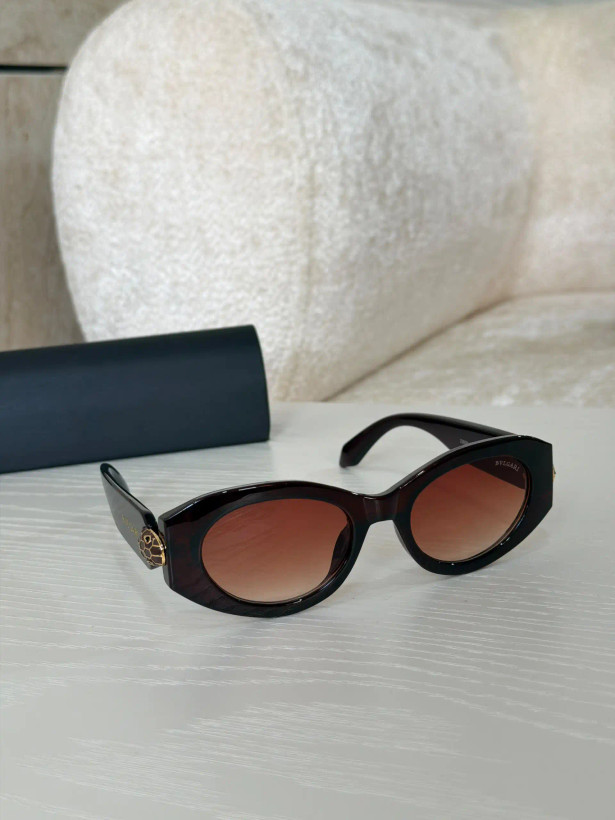 عینک وارداتی بولگاری سرپنتی BVLGARI Serpenti Oval Acetate فریم کائوچو (مشکی)