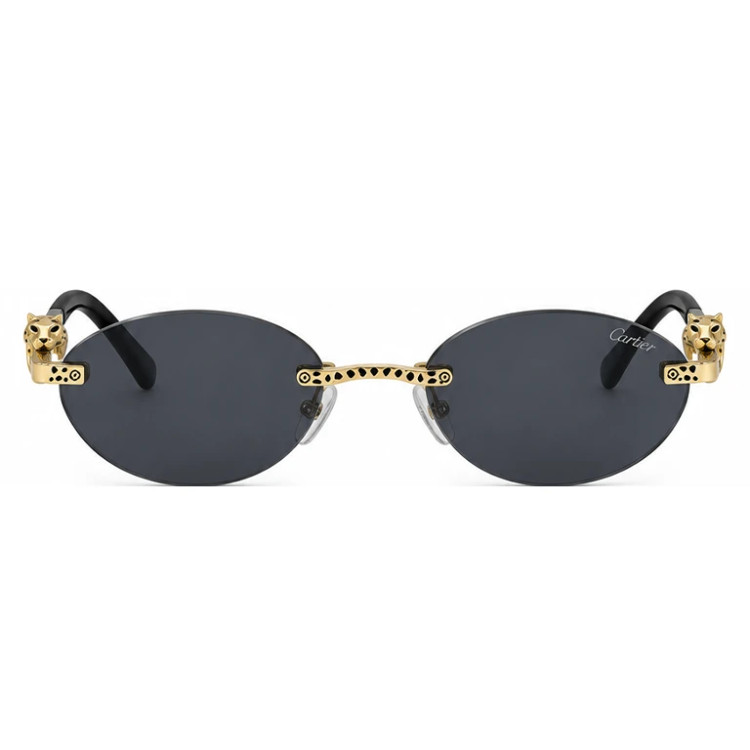 عینک وارداتی کارتیه سری پنتر فریم لس Cartier Panthère Rimless (جزئیات طلایی)