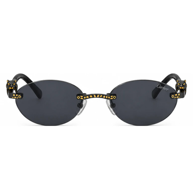 عینک وارداتی کارتیه سری پنتر فریم لس Cartier Panthère Rimless (طلایی مشکی)