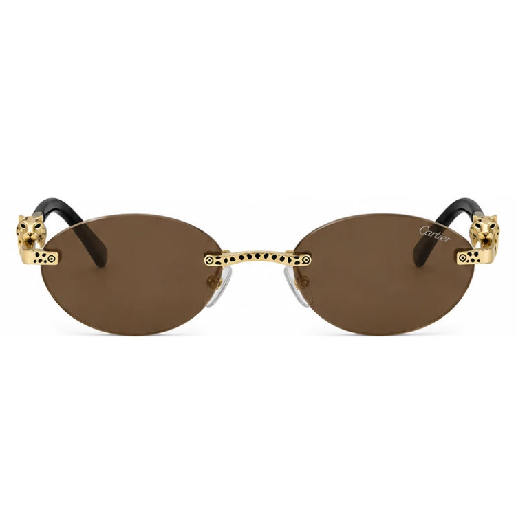 عینک وارداتی کارتیه سری پنتر فریم لس Cartier Panthère Rimless (قهوه ای)