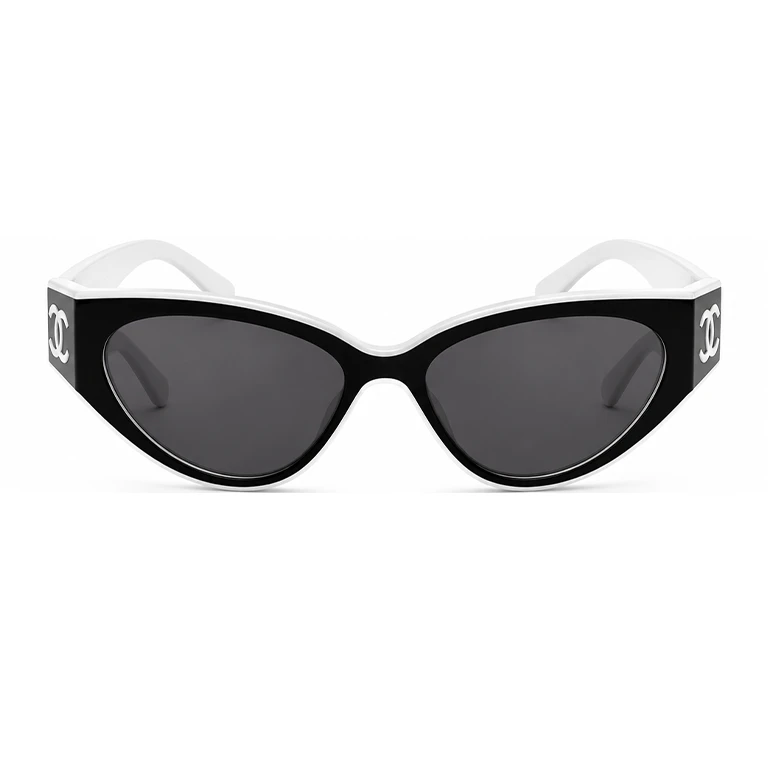 عینک وارداتی شنل مدل گربه ای Chanel (مشکی)