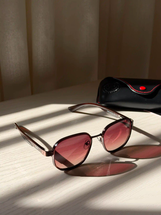 عینک آفتابی وارداتی ریبن فراری شیشه هایلایت Ray-Ban Scuderia Ferrari (قهوه ای)