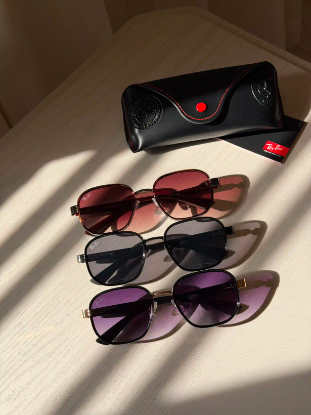 عینک آفتابی وارداتی ریبن فراری شیشه هایلایت Ray-Ban Scuderia Ferrari (دودی)