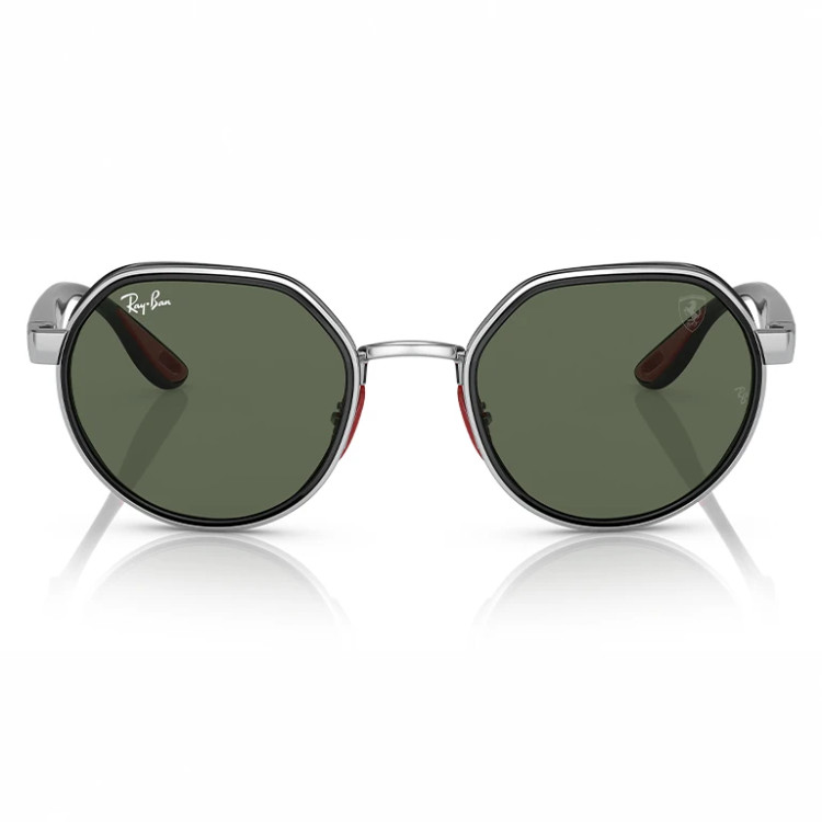 عینک آفتابی وارداتی ریبن فراری دایره ای (Ray-Ban Scuderia Ferrari) مدل اسپرت لاکچری (سبز)