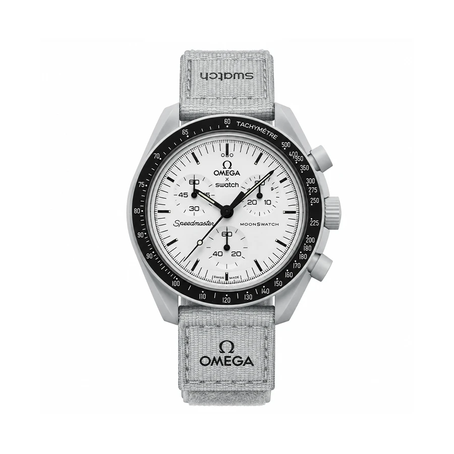 ساعت وارداتی امگا سواچ (مون سواچ)  Omega Swatch MoonSwatch (خاکستری روشن)