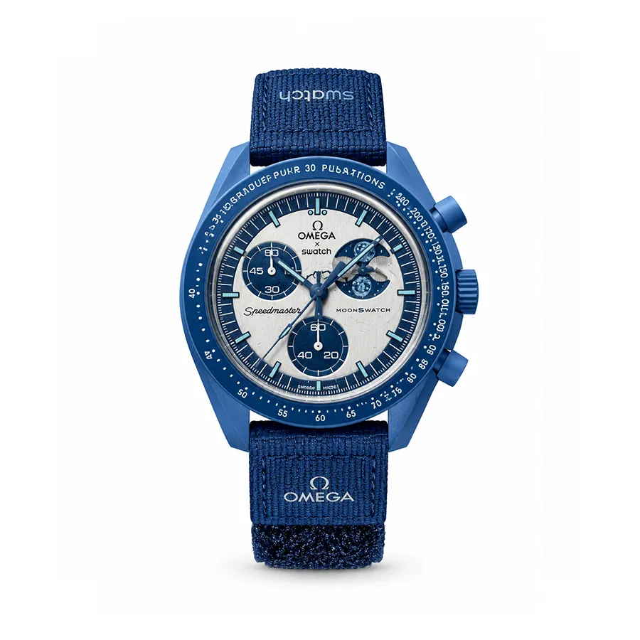 ساعت مچی وارداتی امگا سواچ (مون سواچ) ماه آبی Omega Swatch MoonSwatch Super Blue Moonphase
