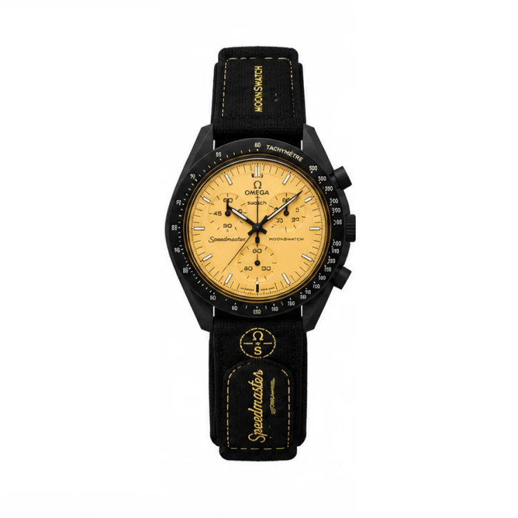 ساعت مچی وارداتی امگا سواچ (مون سواچ) Omega Swatch MoonSwatch (زرد مشکی)