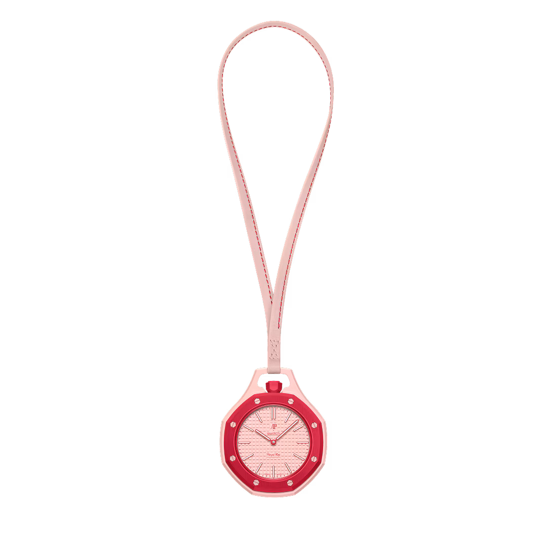 ساعت وارداتی (ای پی) سواچ AP x Swatch (قرمز صورتی)