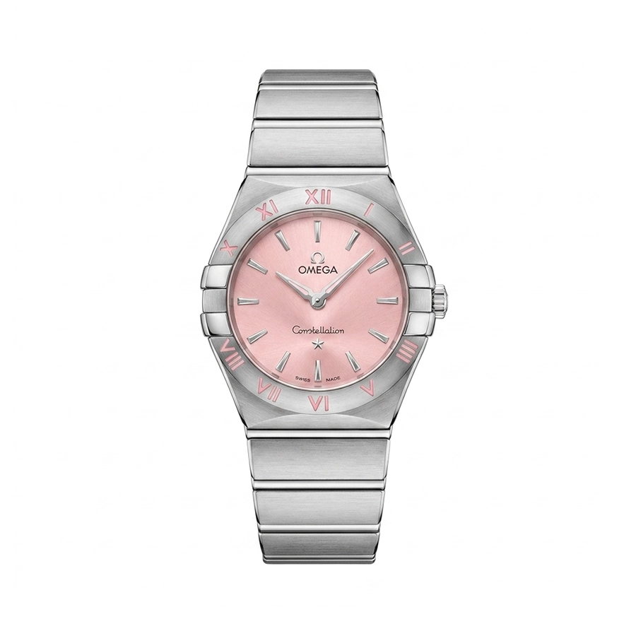 ساعت وارداتی (موتور ژاپن) امگا کانسلیشن Omega Constellation زنانه (صورتی)