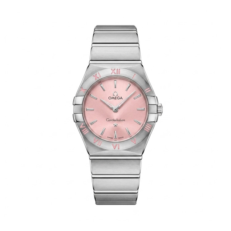 ساعت وارداتی (موتور ژاپن) امگا کانسلیشن Omega Constellation زنانه (صورتی)