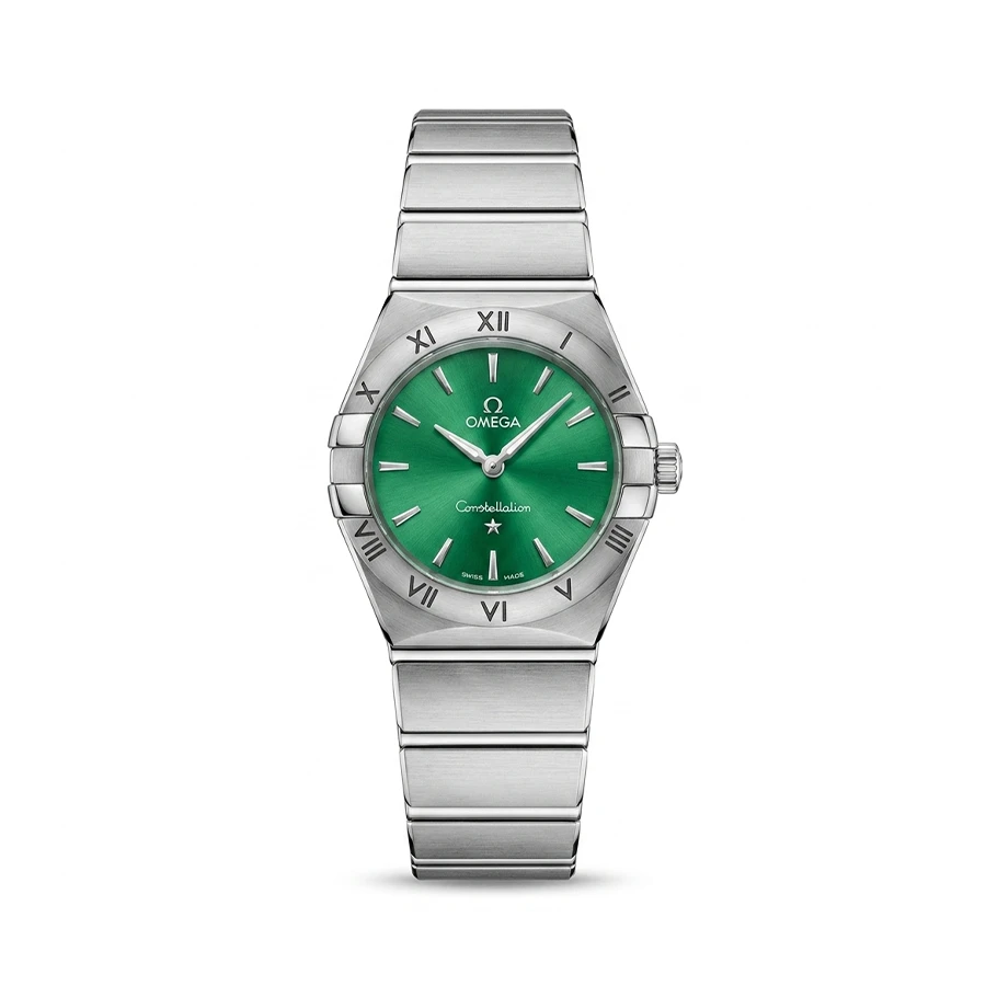 ساعت وارداتی (موتور ژاپن) امگا کانسلیشن Omega Constellation زنانه ( سبز)