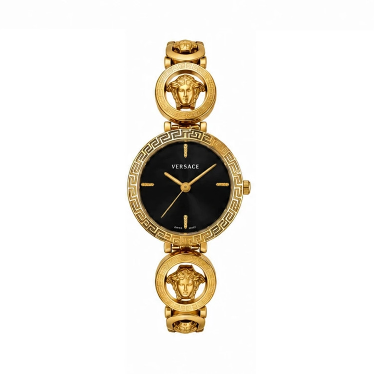 ساعت وارداتی ورساچه زنانه موتور ژاپن Versace (مشکی)