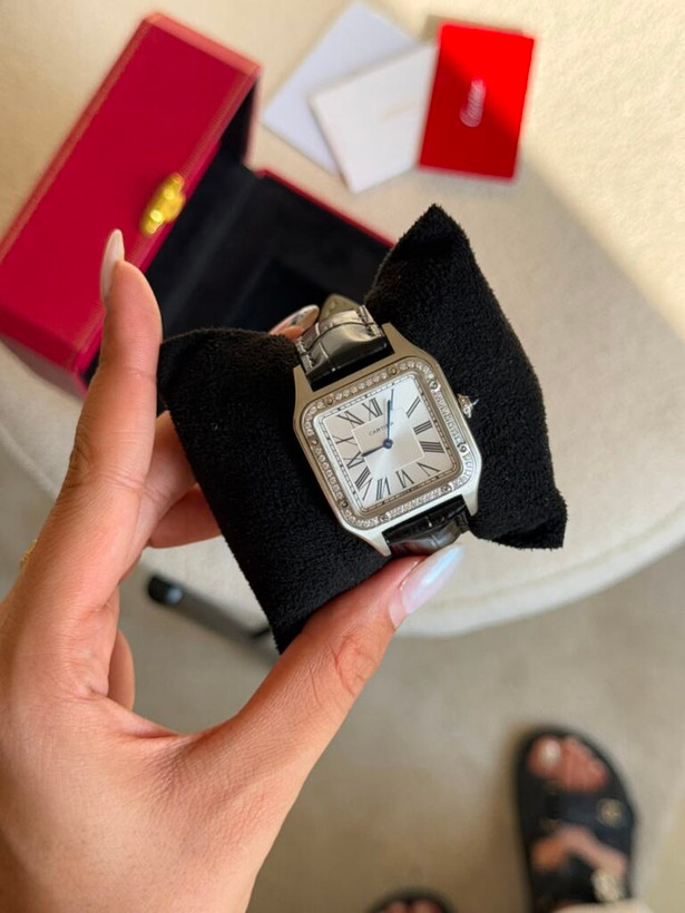 ساعت وارداتی مچی کارتیه مدل دومونت Cartier Dumont (نگین دار)