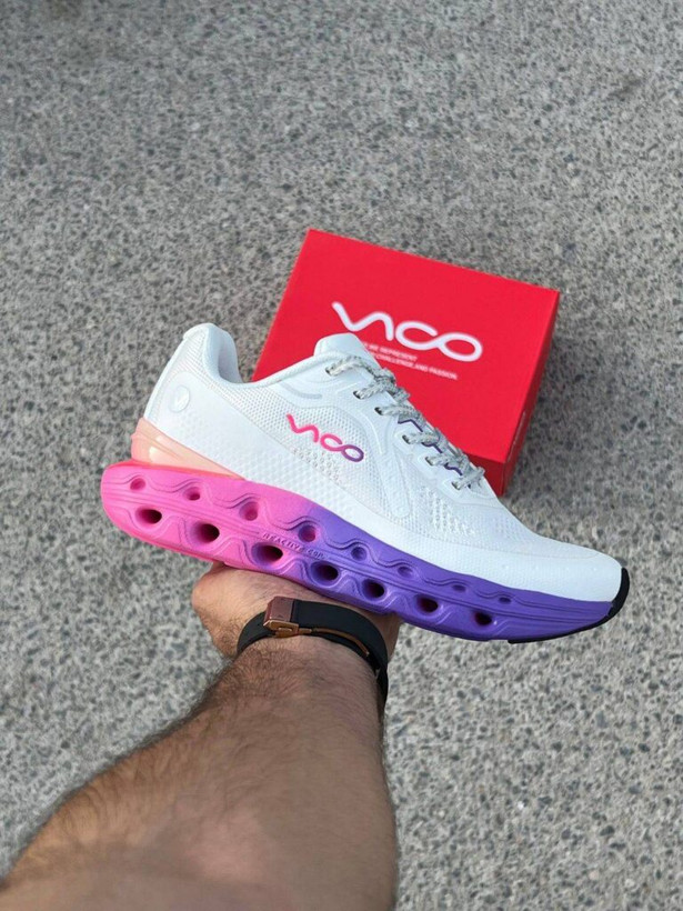 کفش کتانی وارداتی اسپرت زنانه ویکو (VICO) مدل رانینگ سبک (سفید بنفش)