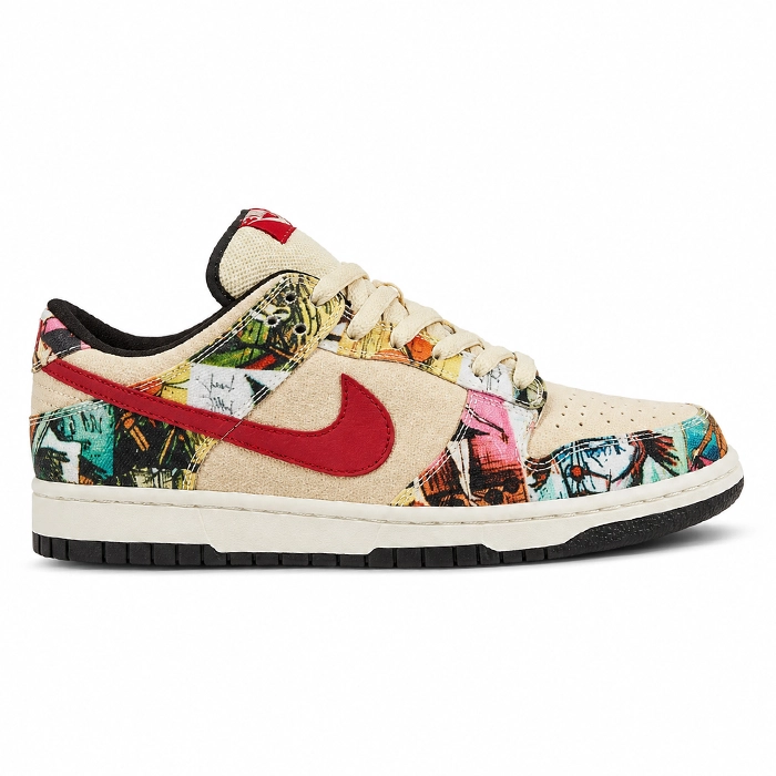 کفش کتانی وارداتی نایک ایر جردن 4 رترو Nike Air Jordan 4 Retro (مشکی سفید با لوگوی قرمز)