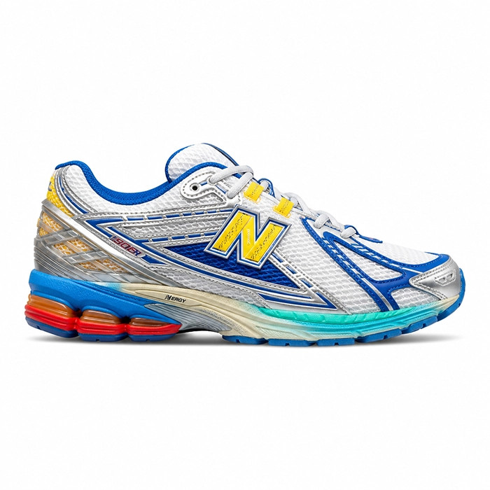 کفش کتانی وارداتی نیو بالانس New Balance 1906R (آبی سفید نقره ای)