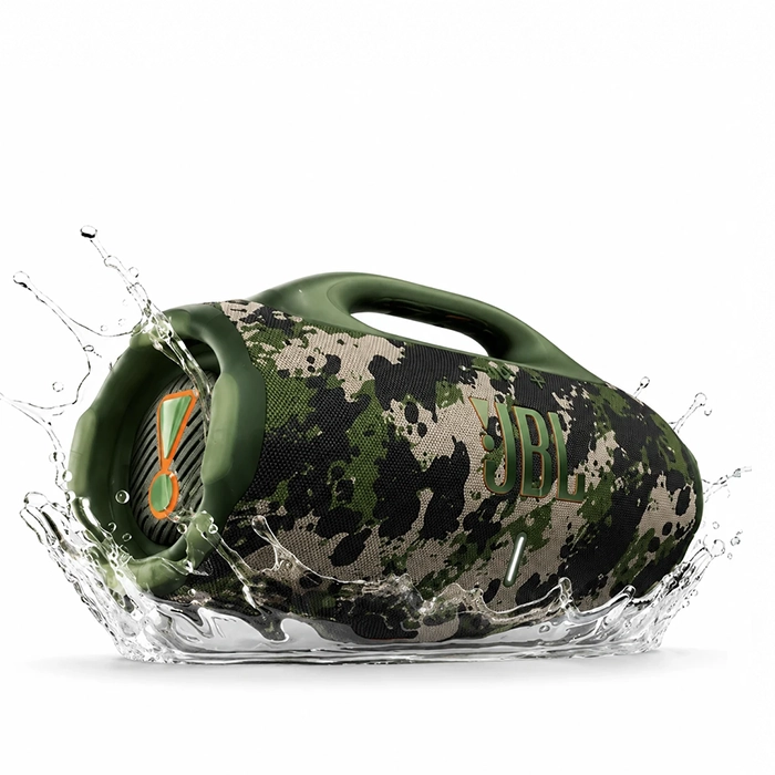 اسپیکر بلوتوثی جی بی ال پرقدرت قابل حمل با صدای بی‌سیم JBL Boombox 4 (ارتشی)