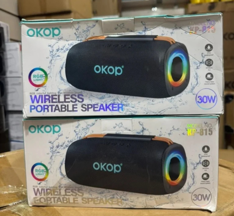اسپیکر بلوتوثی قابل حمل اکوپ OKOP مدل KP-815 با نورپردازی RGB (اورجینال)