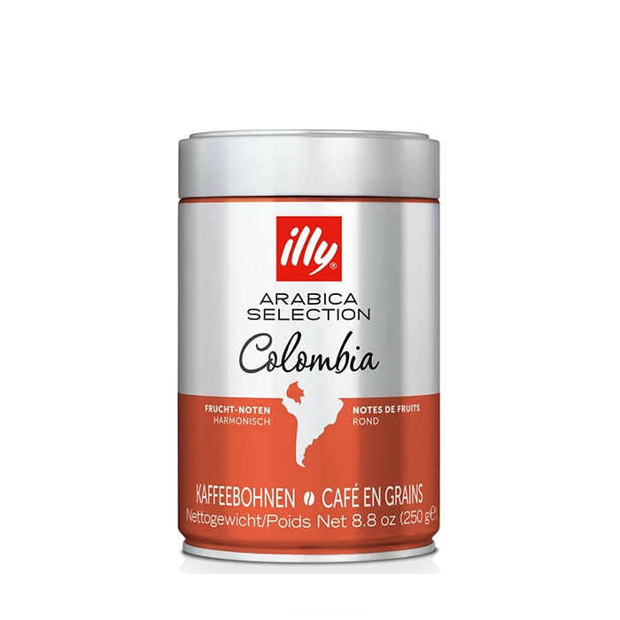 قهوه دانه ایلی عربیکا سلکشن کلمبیا illy Arabica Selection Colombia قوطی ۲۵۰ گرم (اورجینال)