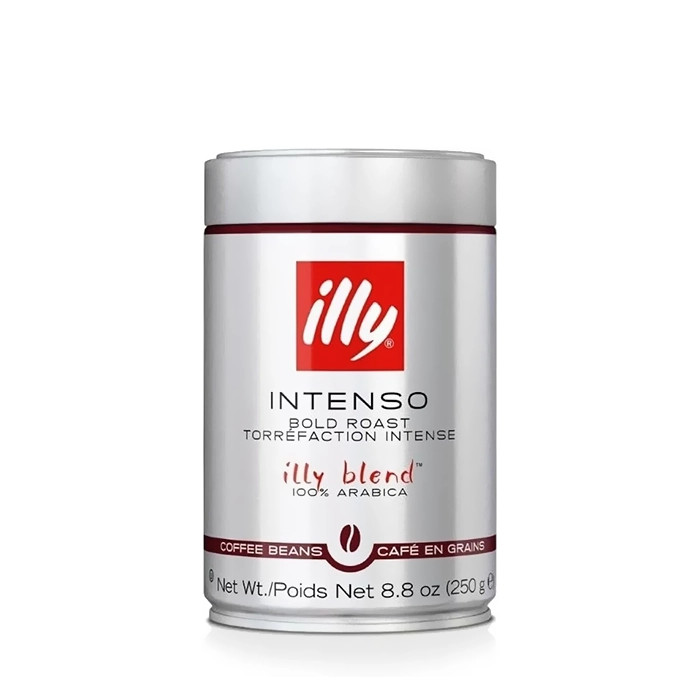 قهوه دانه ایلی اینتنسو illy Intenso عربیکا ۱۰۰٪ قوطی ۲۵۰ گرم (اورجینال)