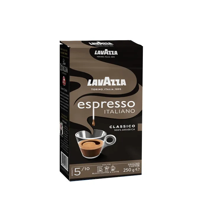 قهوه لاوازا Lavazza مدل اسپرسو ایتالیانو کلاسیکو Espresso Italiano پاکتی وزن ۲۵۰ گرم (اورجینال)