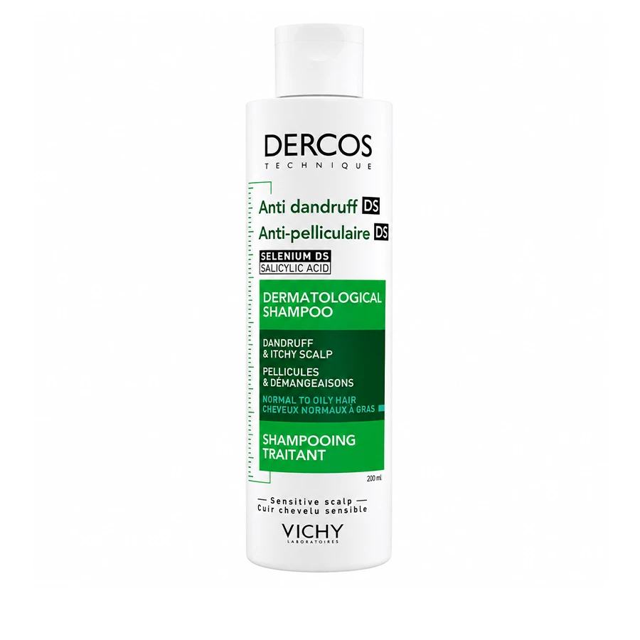 شامپو ضد شوره و رفع خارش پوست سر ویچی Vichy مدل Dercos Anti-Dandruff DS (اورجینال)
