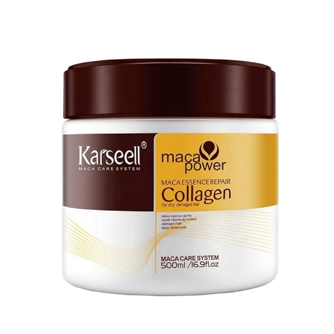 ماسک مو کراتینه و احیا کننده کارسل مدل Maca Power Collagen حجم 500 میلی‌لیتر (اورجینال)