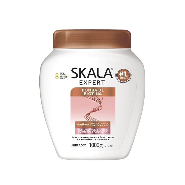 ماسک مو داخل حمام اسکالا 2×1 بمب بیوتین Skala Bomba de Biotina حجم ۱۰۰۰ گرم  (اورجینال)