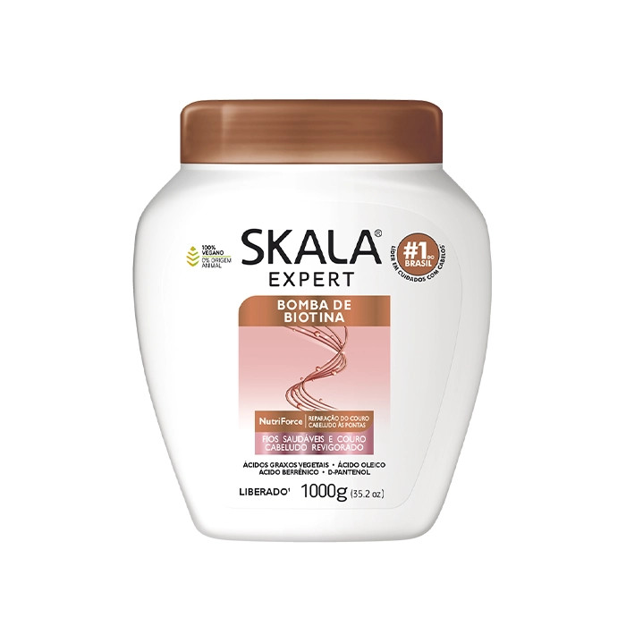 ماسک مو داخل حمام اسکالا 2×1 بمب بیوتین Skala Bomba de Biotina حجم ۱۰۰۰ گرم (اورجینال)
