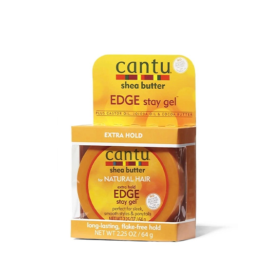 ژل حالتدهنده و تثبیت کننده لبه مو کانتو Cantu مدل Edge Stay Gel حاوی روغن کرچک و جوجوبا ۶۴ گرم (اورجینال)