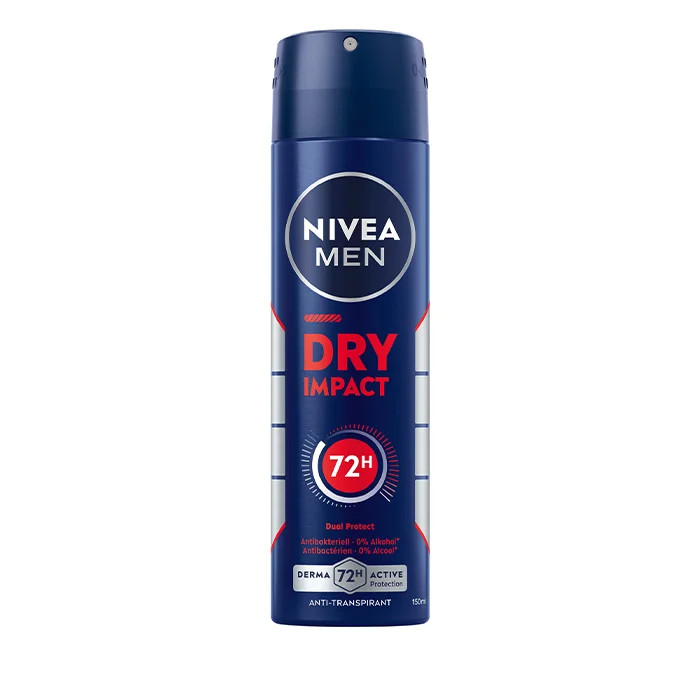 اسپری ضد تعریق مردانه مدل dry impact ماندگاری 72 ساعته 150 میل (اورجینال)