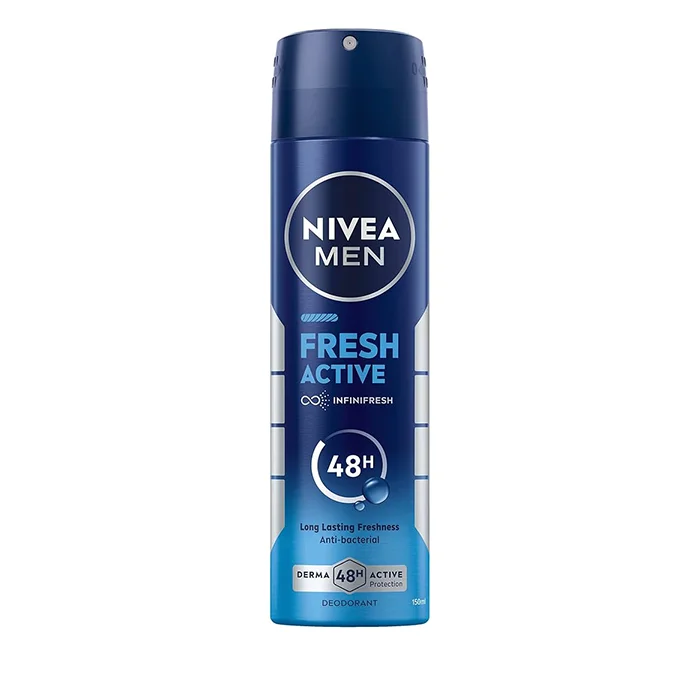 اسپری ضد تعریق مردانه مدل fresh active ماندگاری 48 ساعته 150 میل (اورجینال)