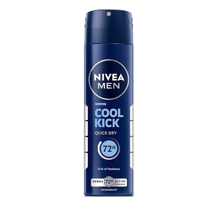 اسپری ضد تعریق مردانه نیوا NIVEA MEN مدل Cool Kick ماندگاری 72 ساعته 150 میل (اورجینال)
