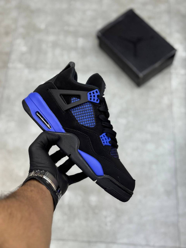 کفش کتونی وارداتی نایک ایر جردن 4 رترو Nike Air Jordan 4 Retro (بنفش و مشکی)