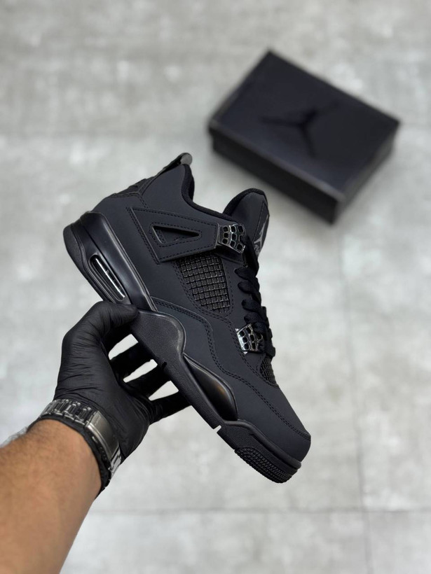 کفش کتونی وارداتی نایک ایر جردن 4 رترو Nike Air Jordan 4 Retro (مشکی)