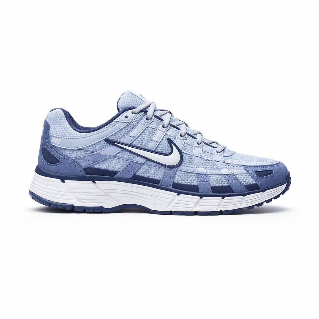 کفش کتانی وارداتی نایک مدل Nike P 6000 پیاده‌روی روزانه استایل‌های خیابانی (آبی سفید)