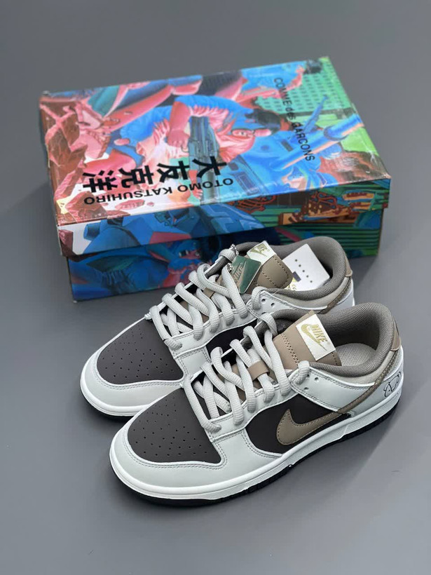 کفش وارداتی نایکی دانک لو ریترو اس ای مدل تدی بر Nike (خاکستری قهوهای)