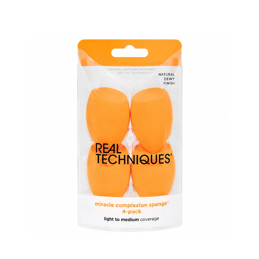 پک ۴ عددی اسفنج آرایشی ریل تکنیک Real Techniques مدل Miracle Complexion Sponge (RT-1553) (اورجینال)