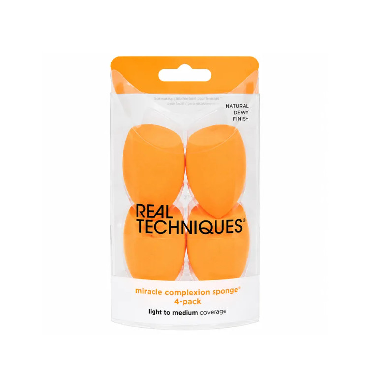 پک ۴ عددی اسفنج آرایشی ریل تکنیک Real Techniques مدل Miracle Complexion Sponge (RT-1553) (اورجینال)