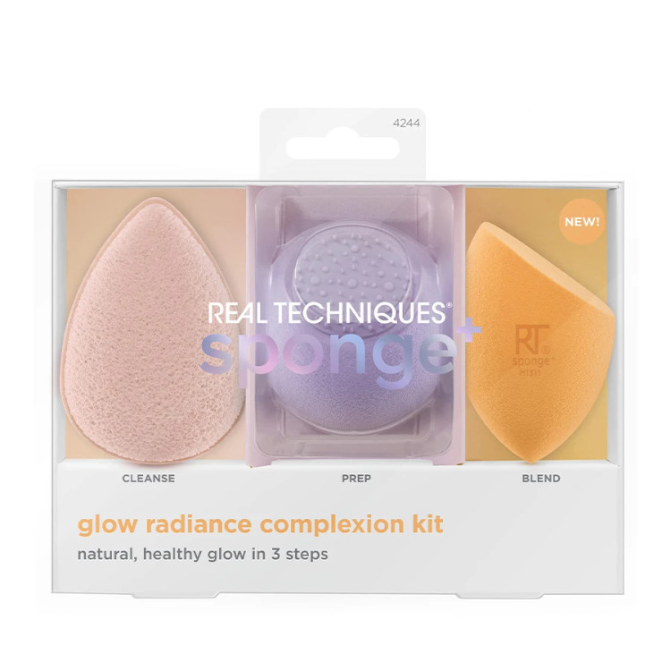 پک پد آرایشی و پاک سازی ۳ عددی ریل تکنیک مدل Glow Radiance سری Sponge+ (اورجینال)