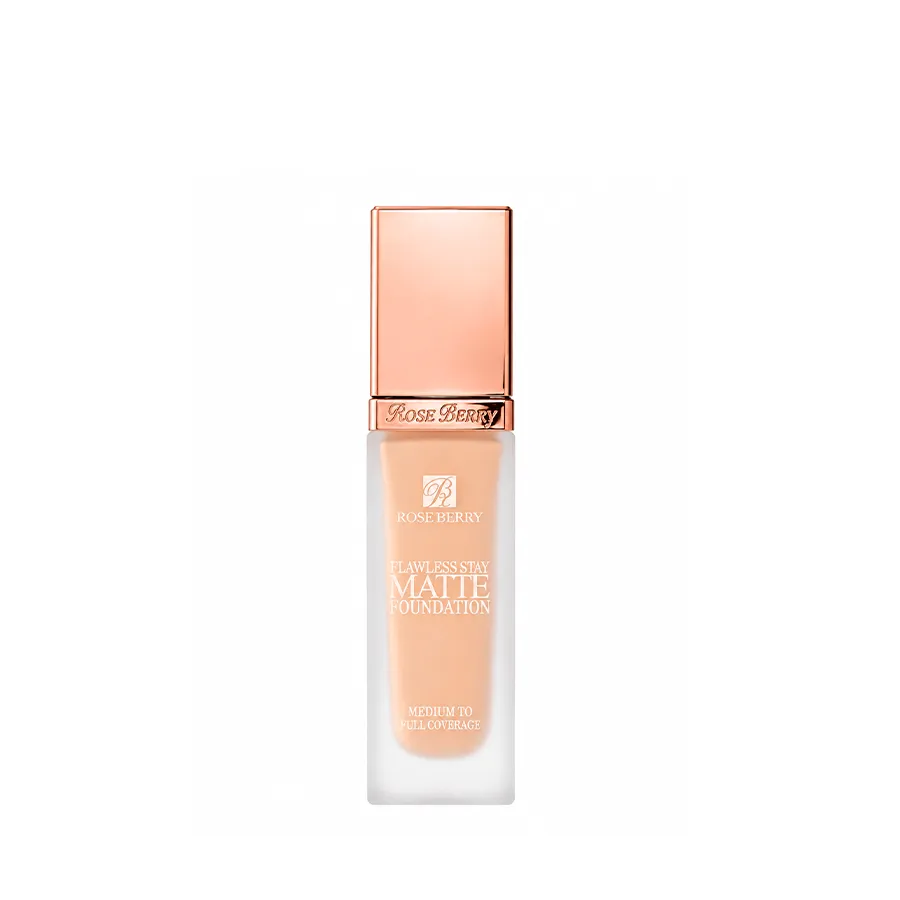 کرم پودر مات رز بری مدل Rose Berry Matte Foundation (تناژ پوست نخودی01) (اورجینال)