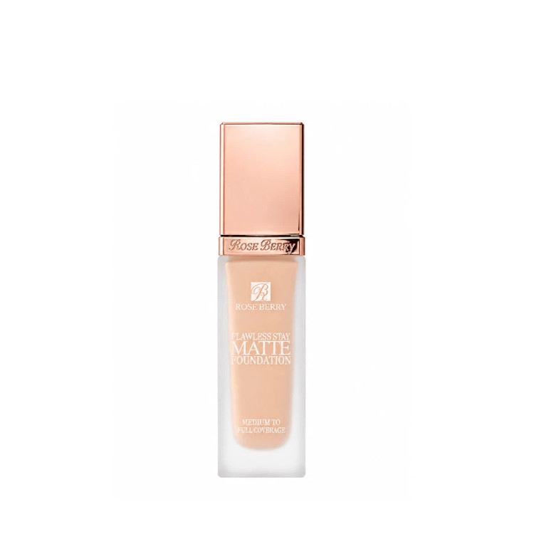 کرم پودر مات رز بری مدل Rose Berry Matte Foundation (تناژ پوست هلویی02) (اورجینال)