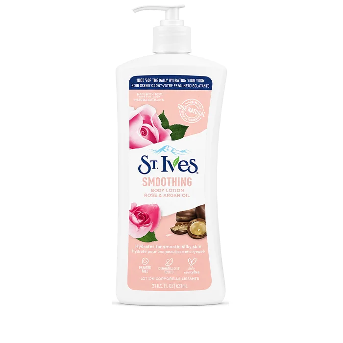 لوسیون بدن آبرسان و طراوت بخش گل رز و روغن آرگان Rose & Argan Oil حجم 621 میلی لیتر (اورجینال)