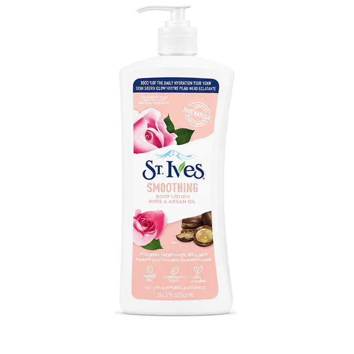 لوسیون بدن آبرسان و طراوت بخش گل رز و روغن آرگان Rose & Argan Oil حجم 621 میلی لیتر (اورجینال)